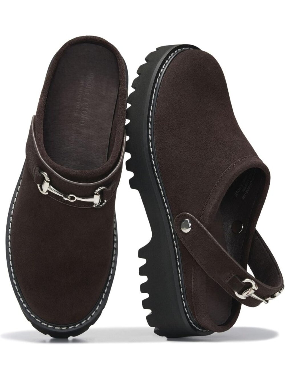 Women's Chocolate Suede Memory Foam Insole Lightweight Stylish Mules Clogs Shoes